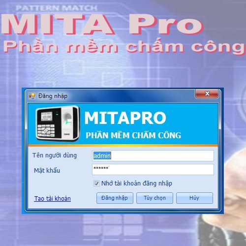 MITAPRO V1 - Phần mềm chấm công quản lý vân tay, gương mặt